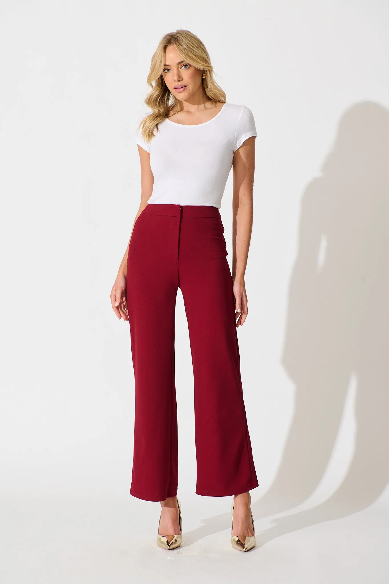 Executive Edge Pant in Wine sold by St Frock product image thumbnail 4