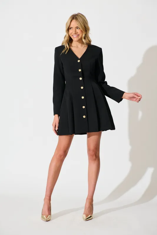 Office Siren Dress in Black sold by St Frock