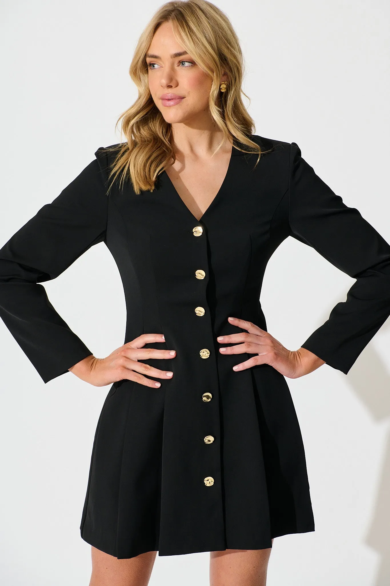 Office Siren Dress in Black sold by St Frock product image thumbnail 2