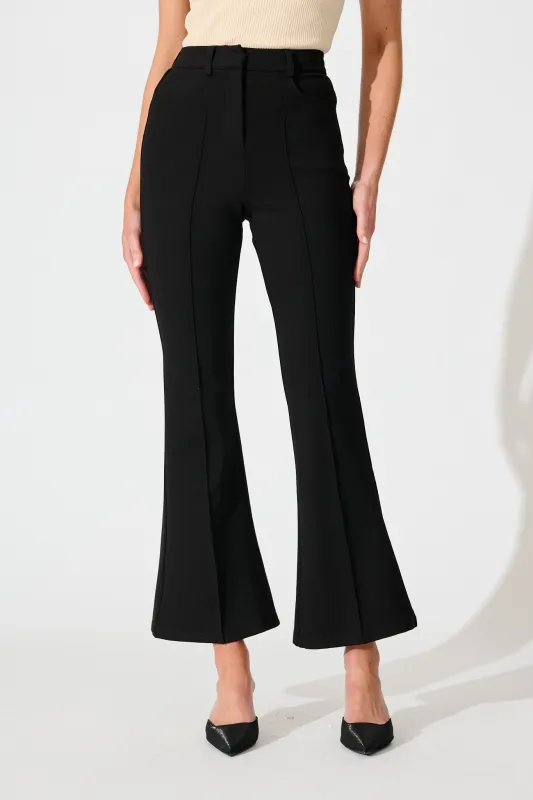 Workflow Stretch Pintuck Pant in Black sold by St Frock