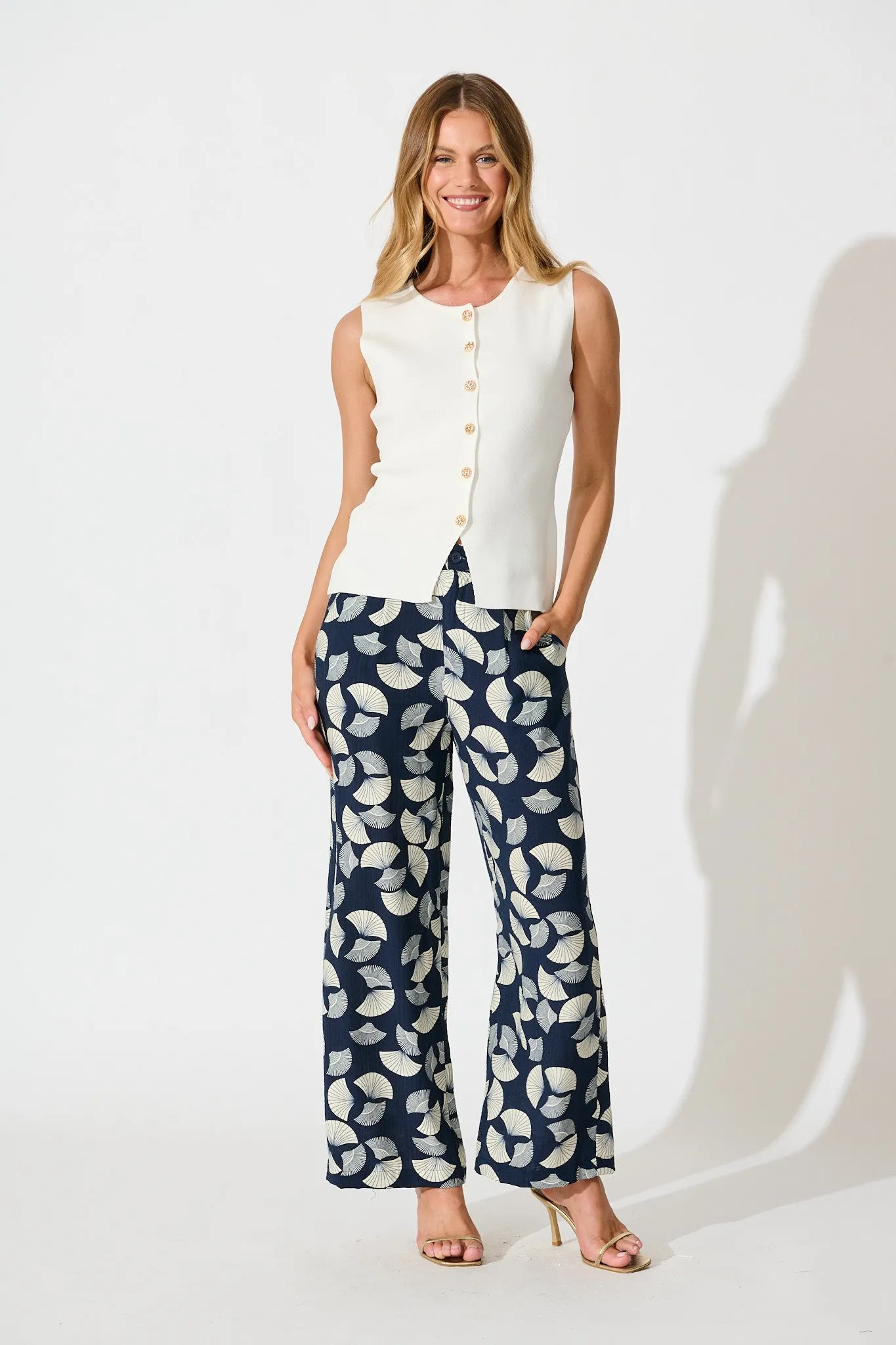 Dante Pant in Navy with White Print sold by St Frock product image thumbnail 4