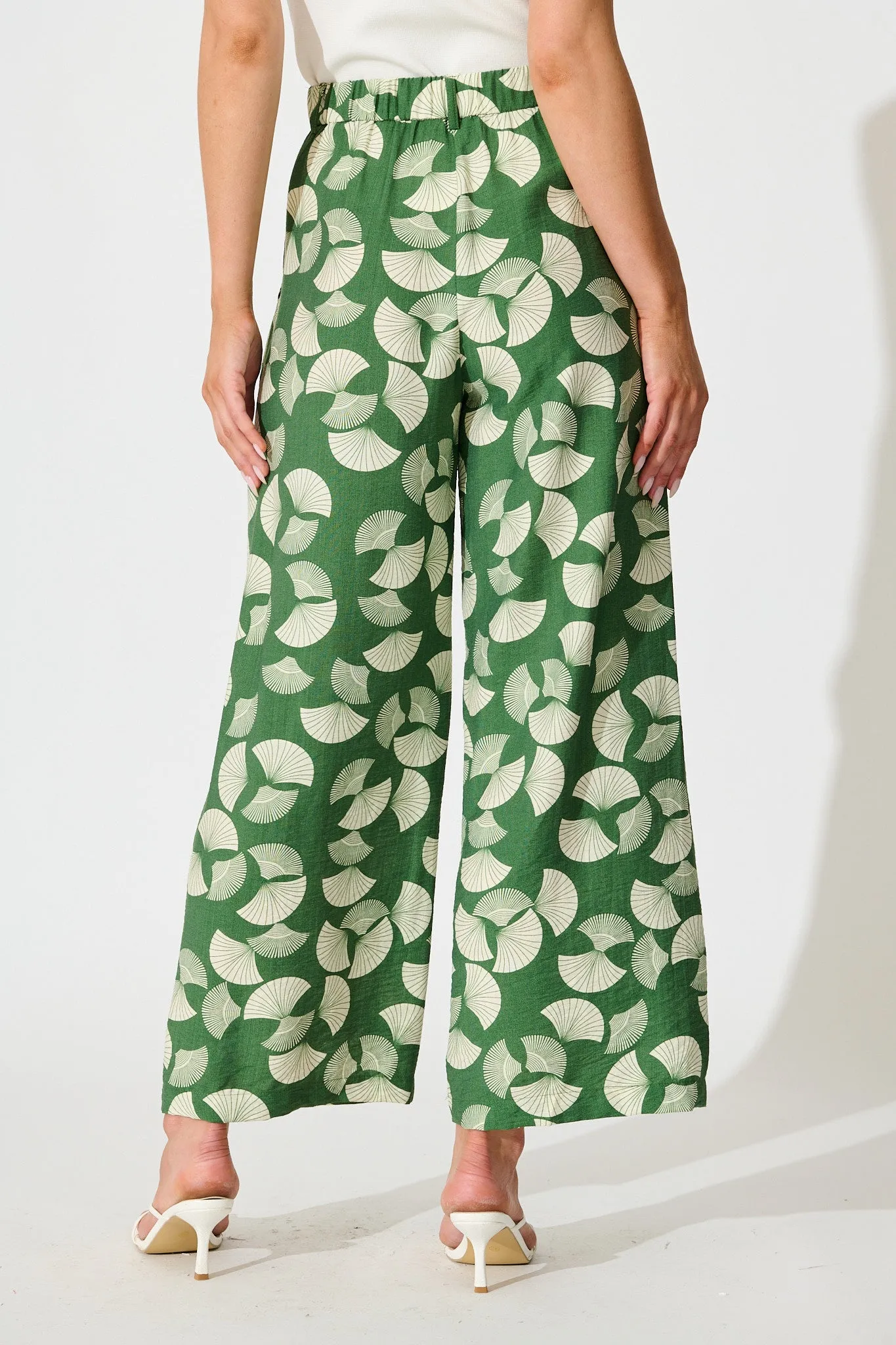 Dante Pant in Green with White Print sold by St Frock product image thumbnail 3