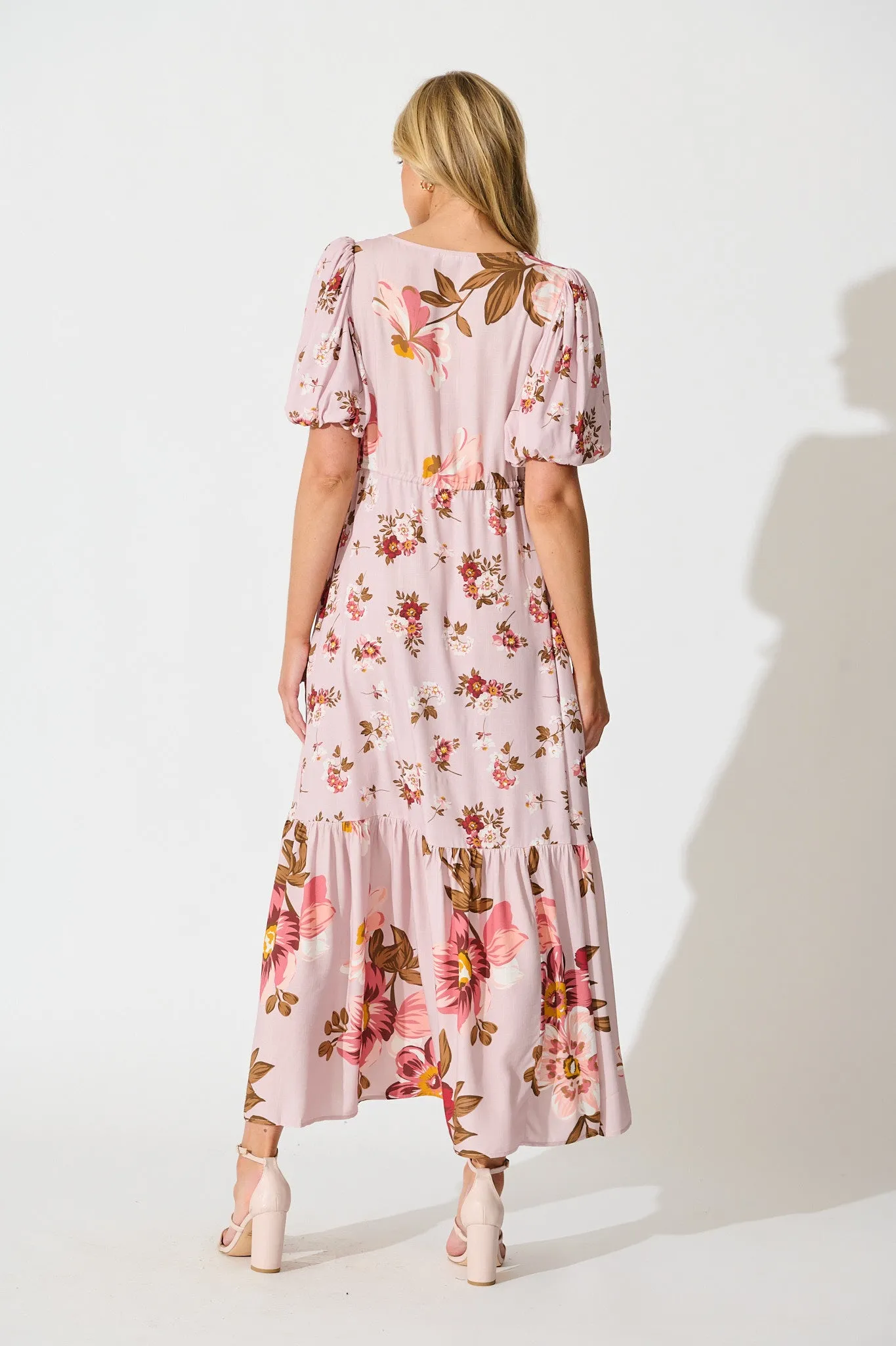 Wildflower Maxi Dress in Blush Floral sold by St Frock product image thumbnail 4