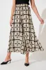 Mariah Petite Pant in Cream with Black Tile Print sold by St Frock