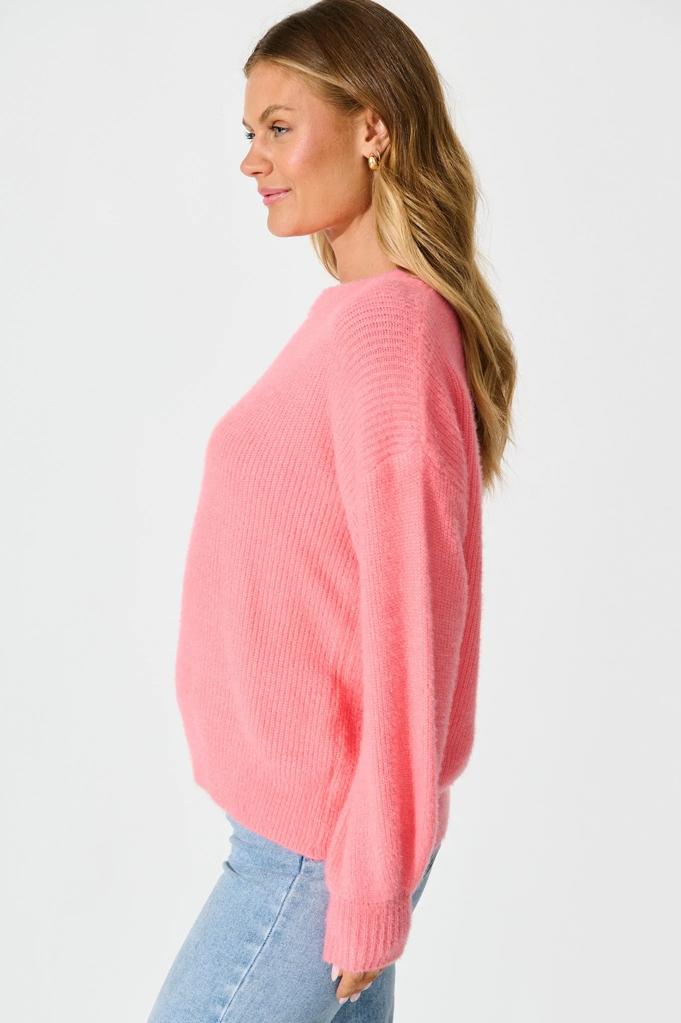 Arla Knit In Pink Wool Blend sold by St Frock product image thumbnail 2