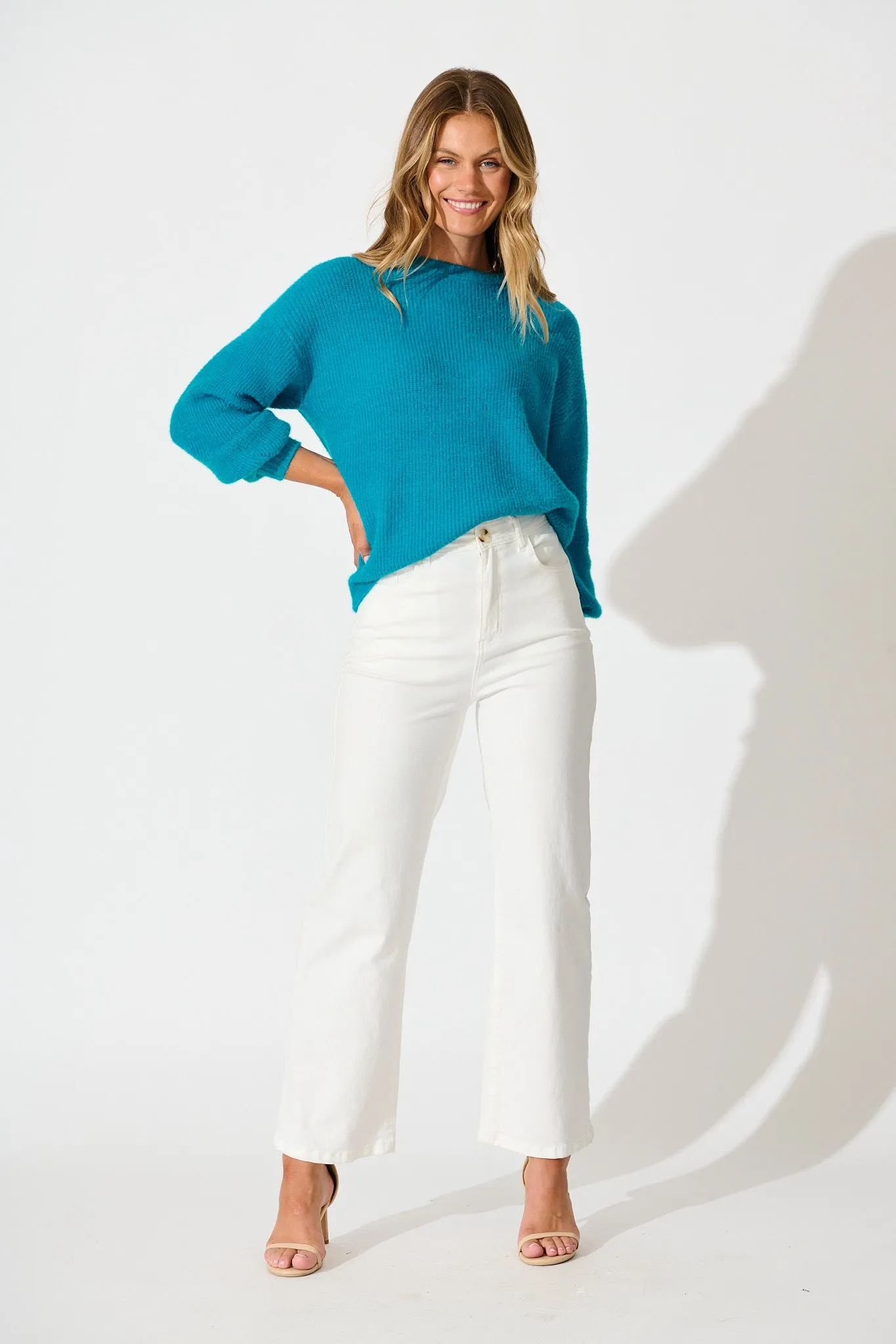 Arla Knit In Blue Wool Blend sold by St Frock product image thumbnail 4