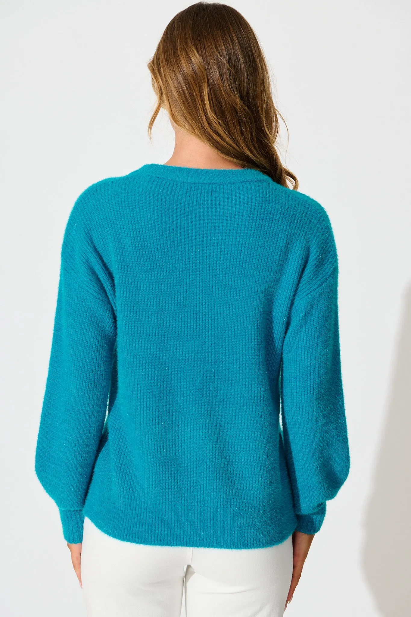 Arla Knit In Blue Wool Blend sold by St Frock product image thumbnail 3