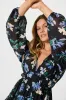 Beeblossom Midi Dress in Black Base Floral sold by St Frock
