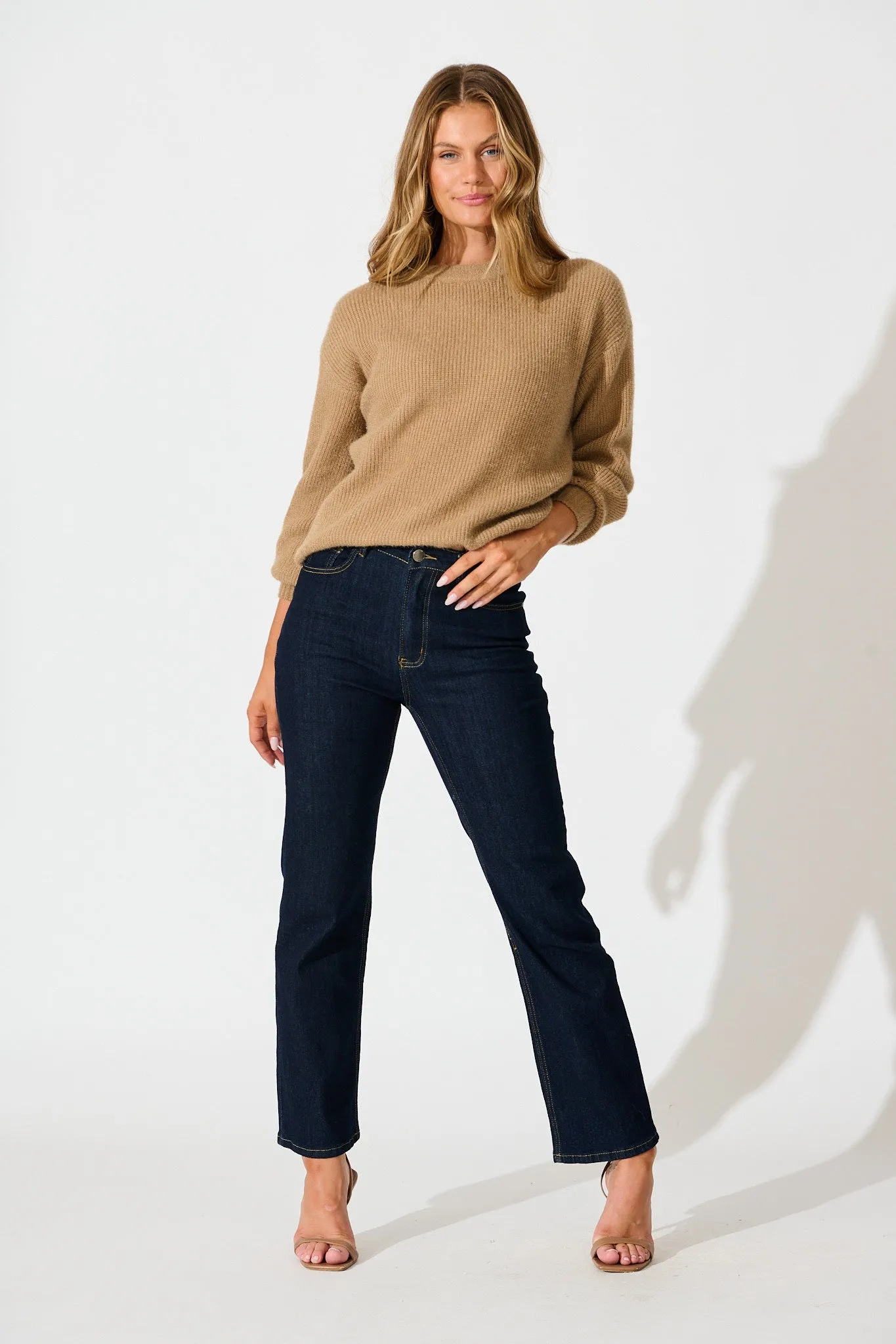 Arla Knit In Mocha Wool Blend sold by St Frock product image thumbnail 4