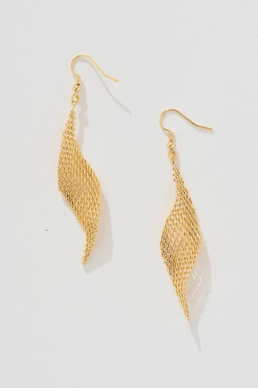 Joy Drop Earrings in 18K Gold Plated sold by St Frock