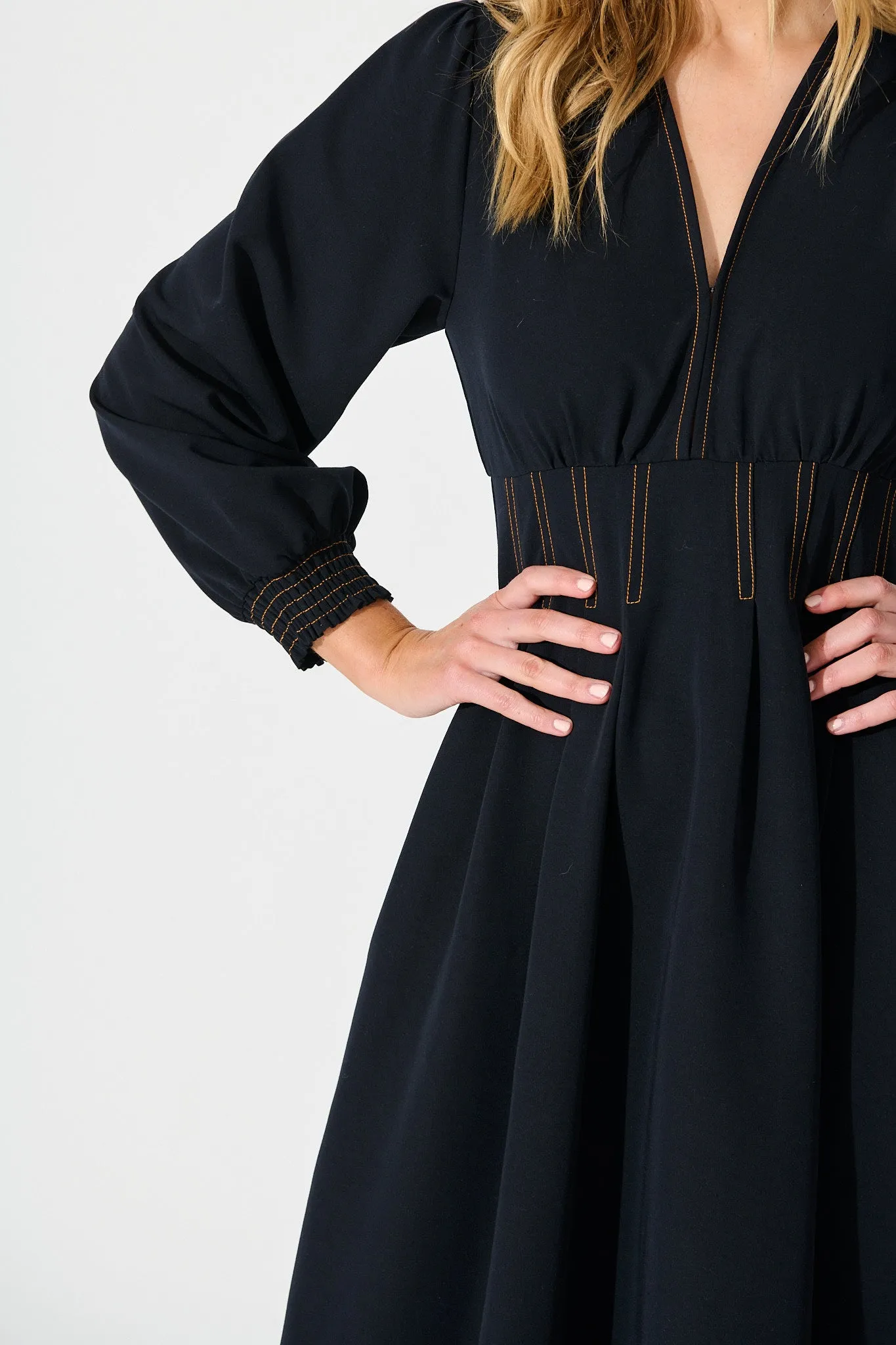 Ariella Midi Dress in Navy sold by St Frock product image thumbnail 5