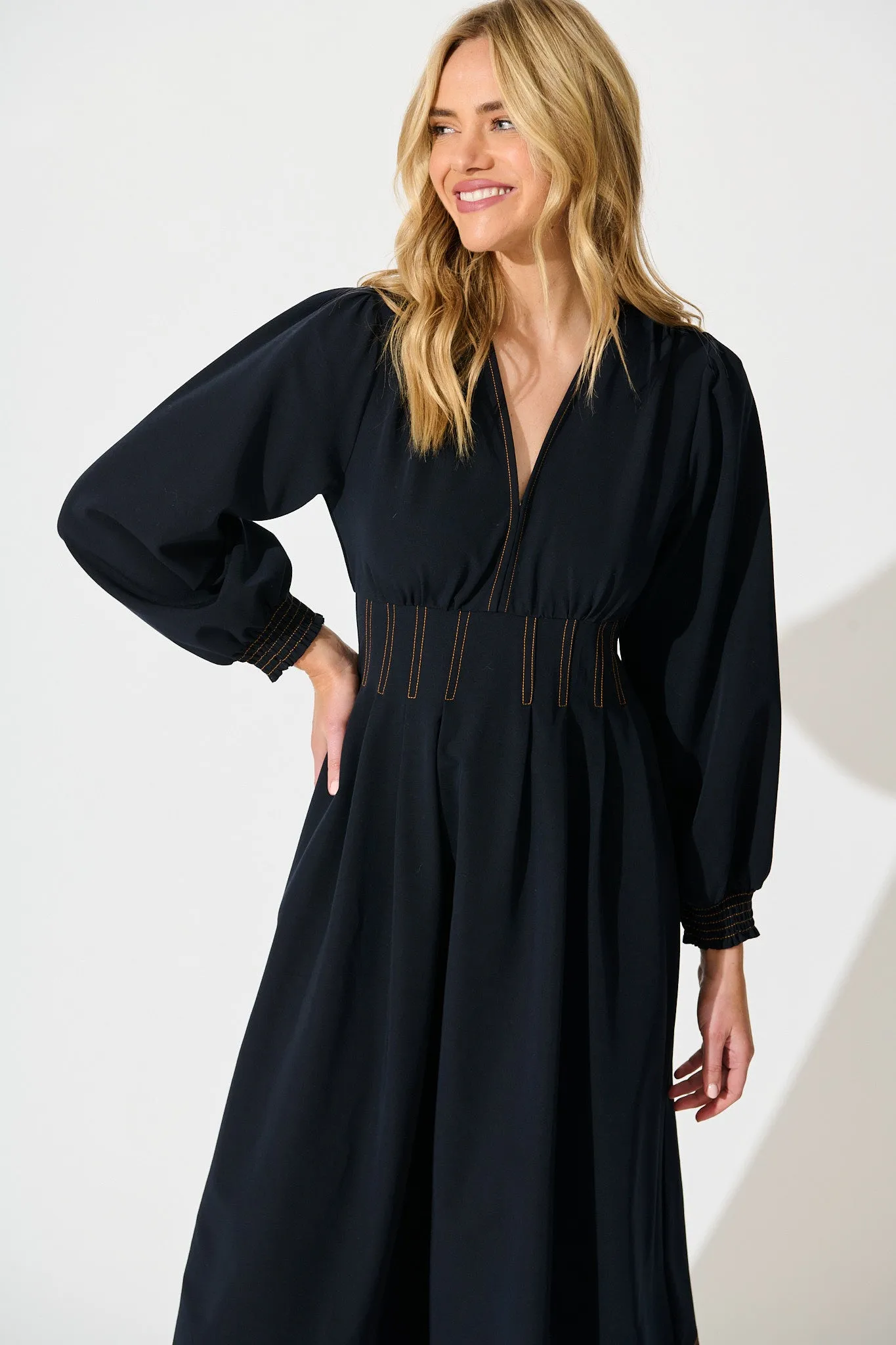 Ariella Midi Dress in Navy sold by St Frock product image thumbnail 2