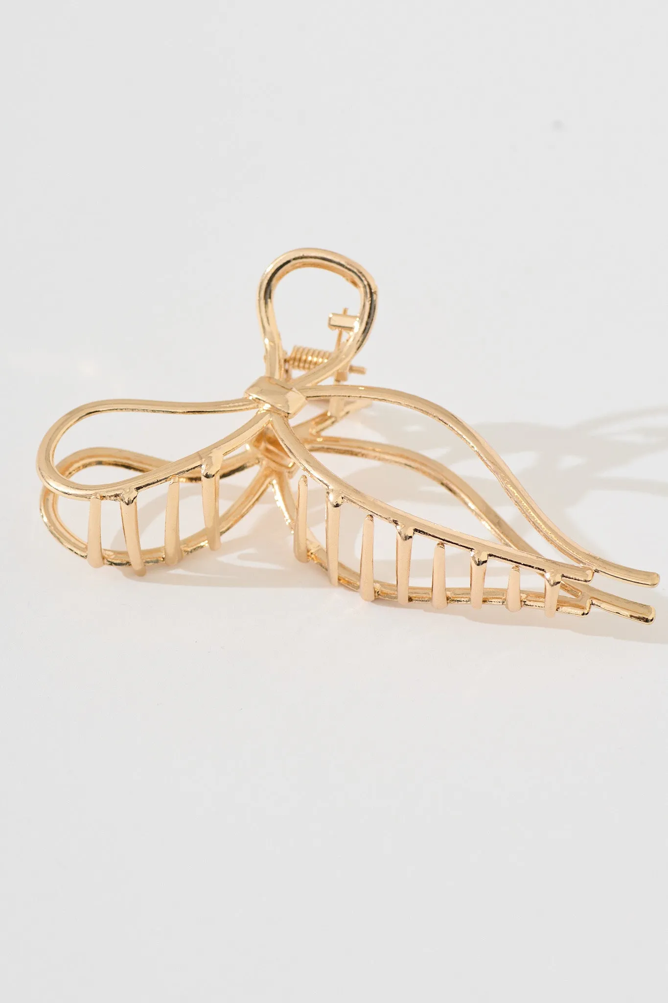 Mallorie Ribbon Metal Hair Claw in Rose Gold sold by St Frock product image thumbnail 2