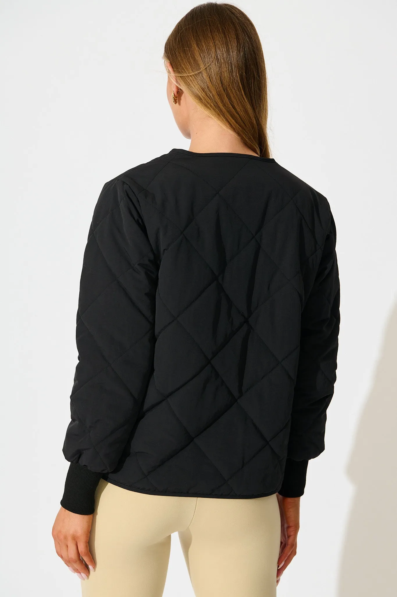 Most Wanted Quilted Jacket in Black sold by St Frock product image thumbnail 3