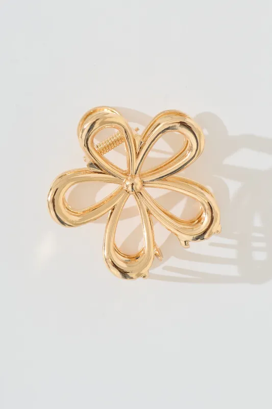 Floraly Metal Hair Claw in Rose Gold sold by St Frock