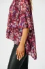 Bettina Top in Wine Floral Plisse sold by St Frock