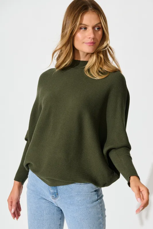 Faye Knit in Green sold by St Frock