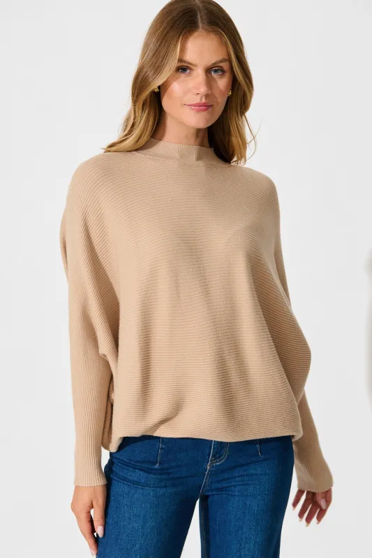 Faye Knit in Beige sold by St Frock