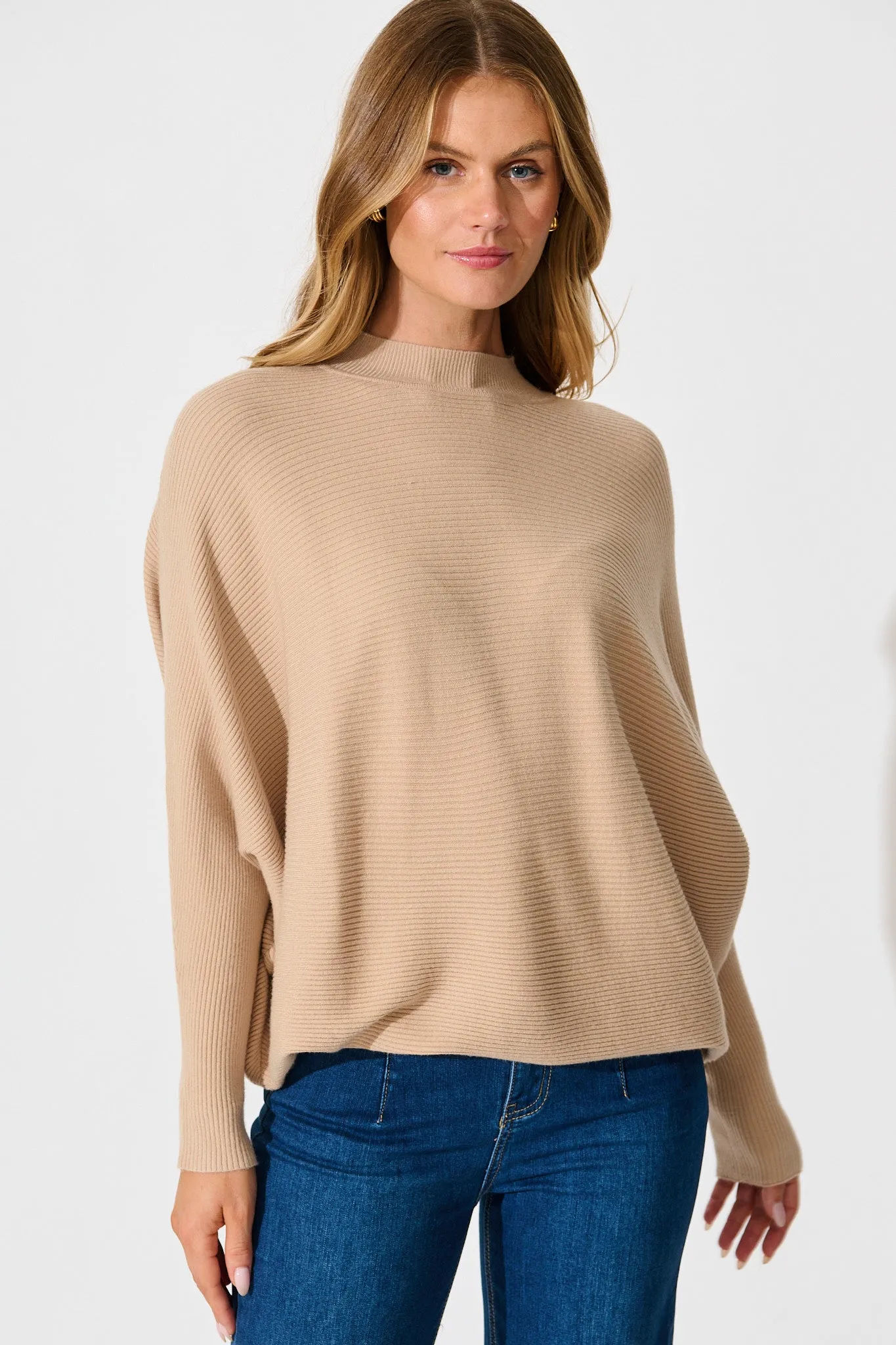 Faye Knit in Beige sold by St Frock