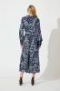Stasia Maxi Dress in Navy with White Print sold by St Frock