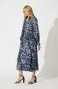 Stasia Maxi Dress in Navy with White Print sold by St Frock