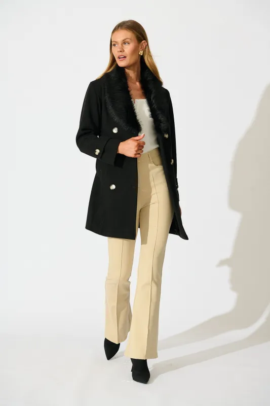 Monette Coat in Black sold by St Frock