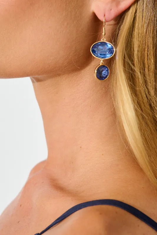 Shauna Drop Earring in Navy sold by St Frock