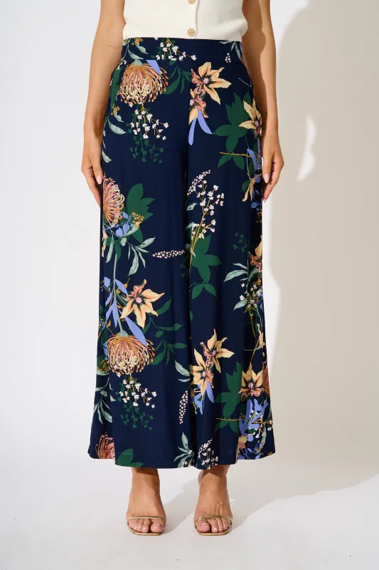 Ellery Pant in Navy Floral sold by St Frock