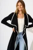 The Contrast Cameo Knit Cardigan in Black sold by St Frock