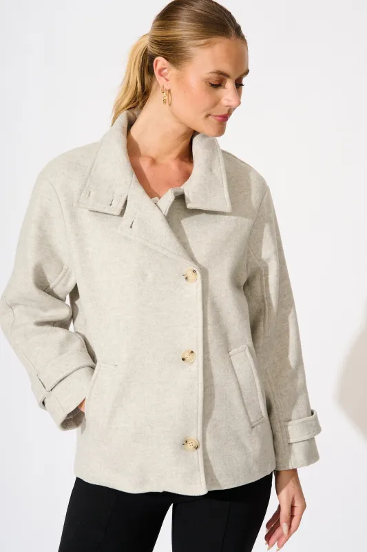 Tamara Coat in Grey sold by St Frock