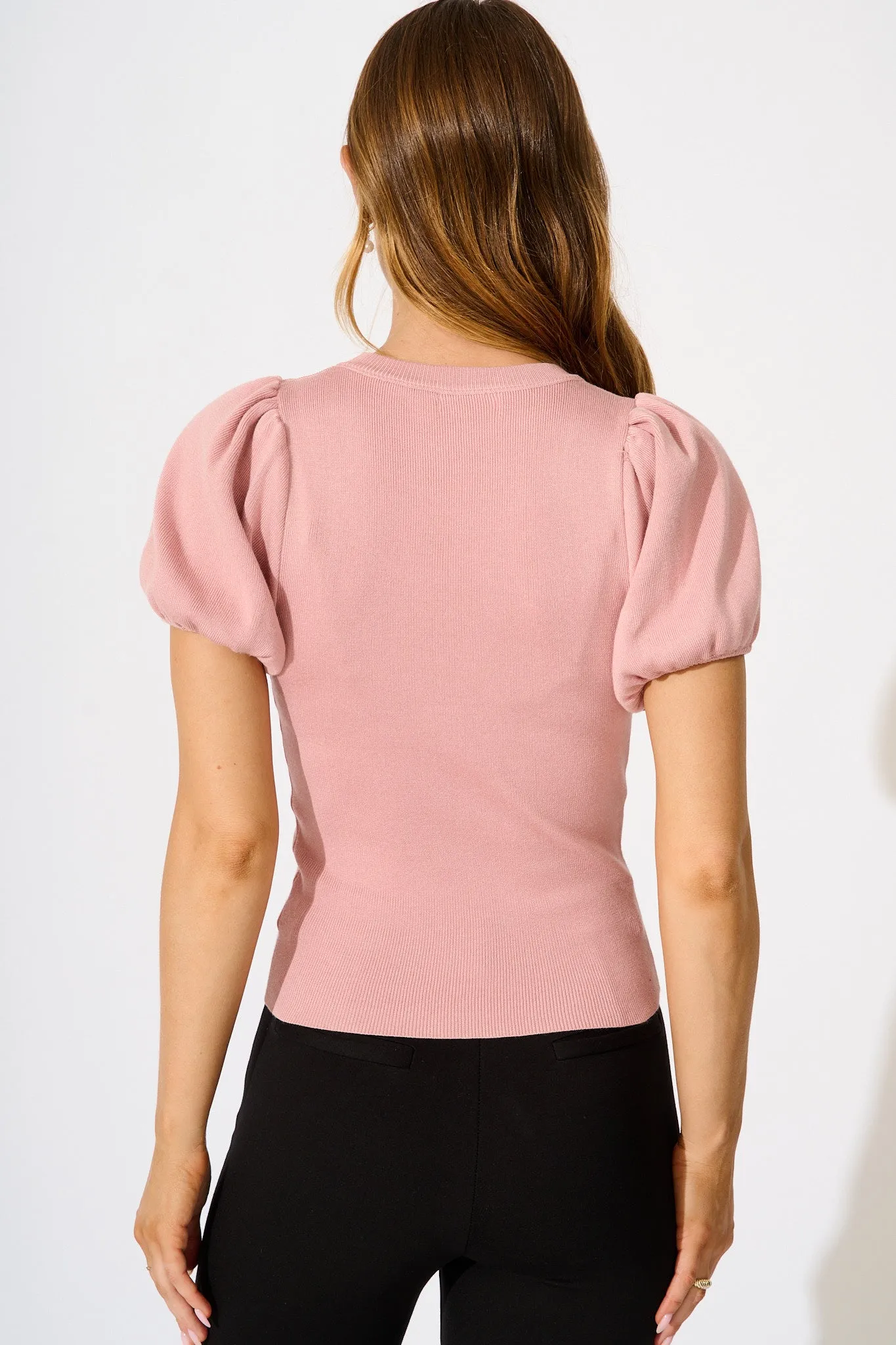 Perfect Harmony Knit Top in Pink sold by St Frock product image thumbnail 3