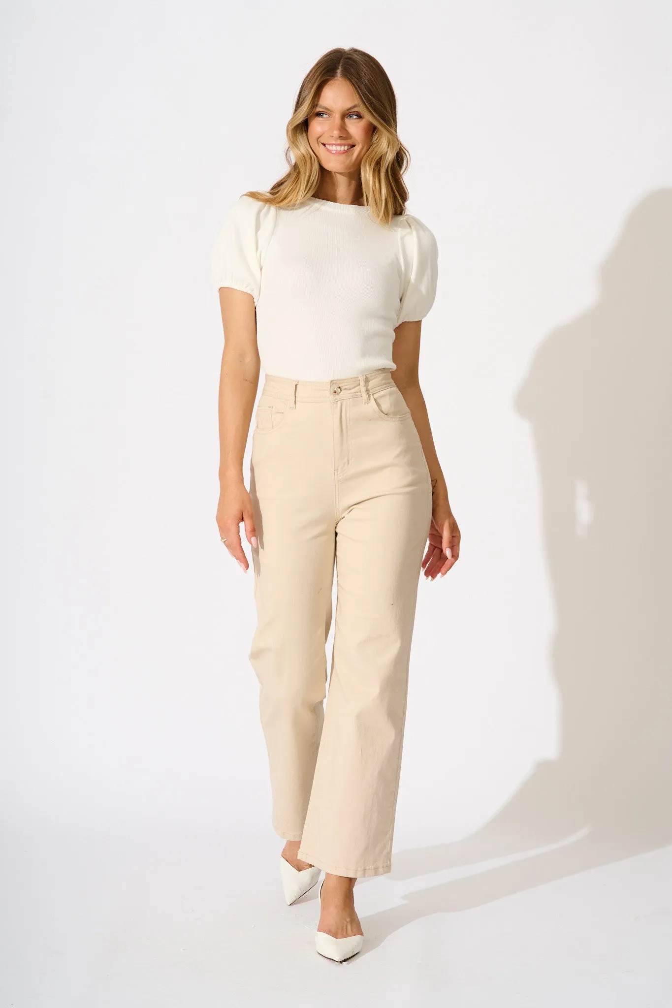 Perfect Harmony Knit Top in White sold by St Frock product image thumbnail 4