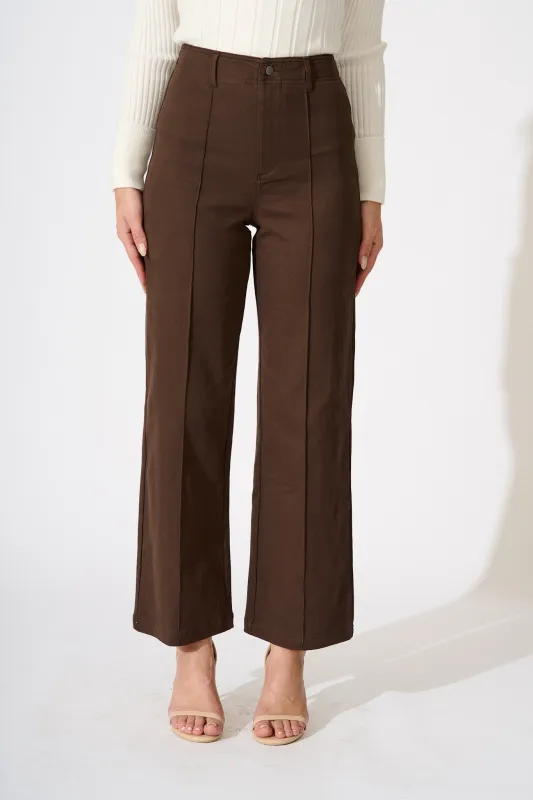 Ezra Jean in Chocolate Cotton Blend sold by St Frock