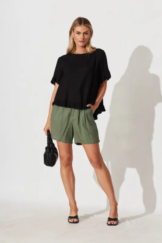 Carmeline Smock Top In Black sold by St Frock