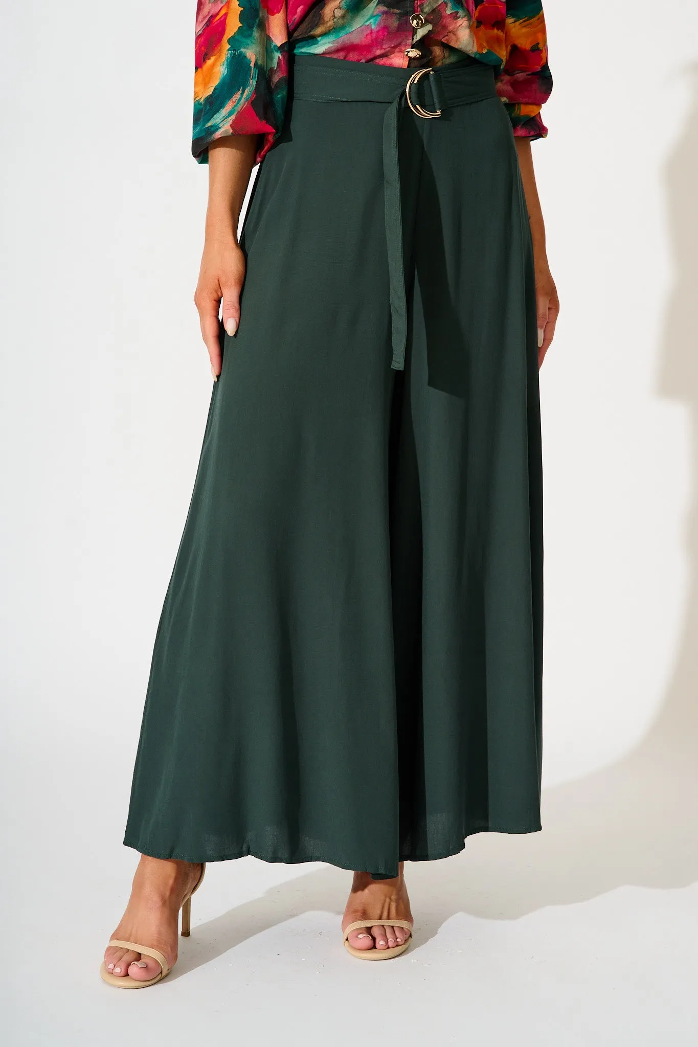 Jewel Mist Pant in Emerald sold by St Frock