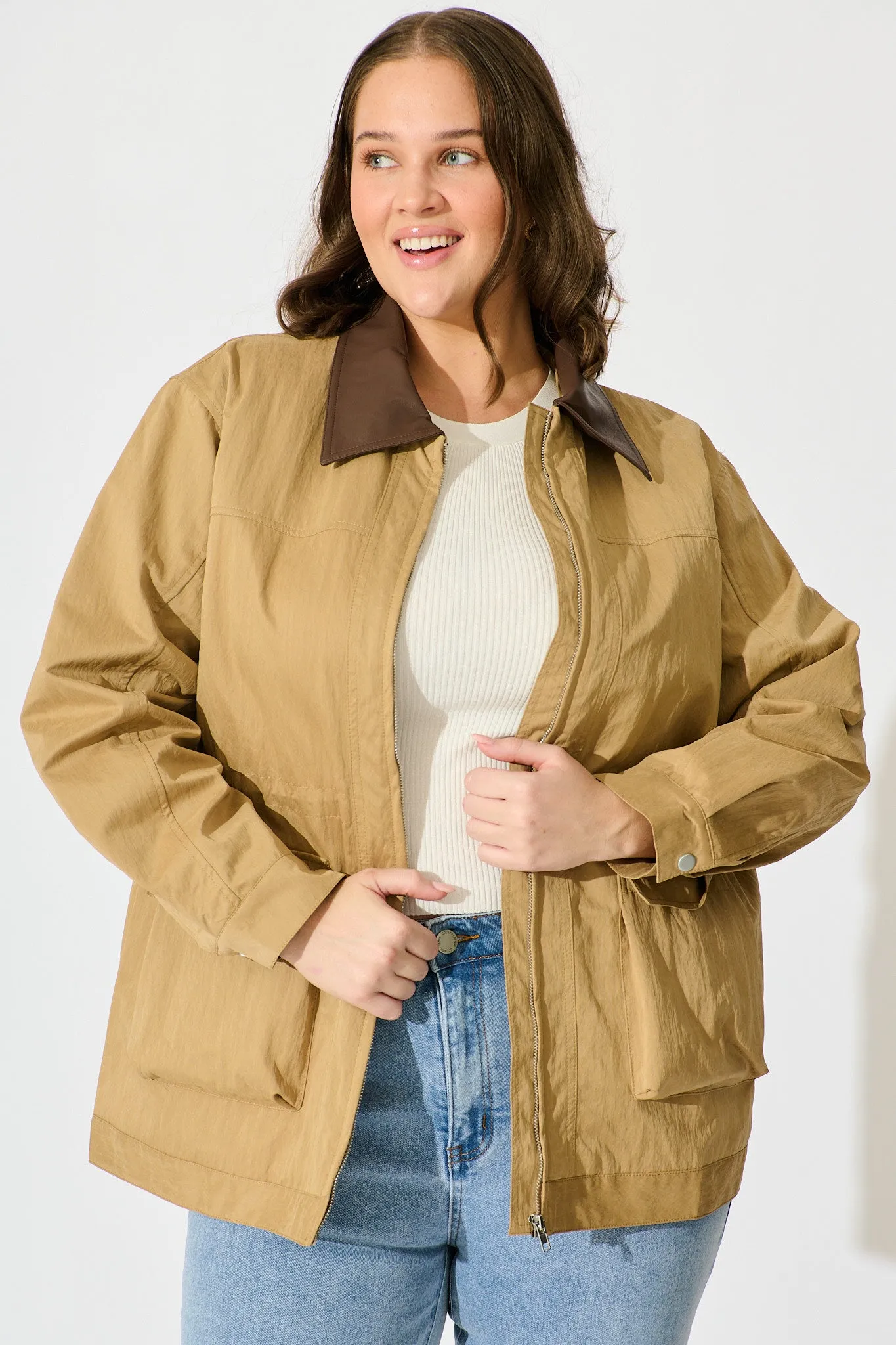 Kensington Jacket in Camel sold by St Frock