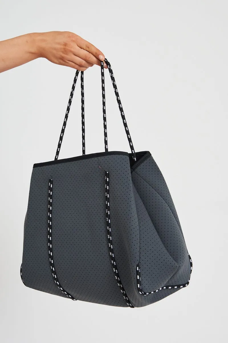 august + delilah Rania Neoprene Tote Bag in Grey sold by St Frock product image thumbnail 2