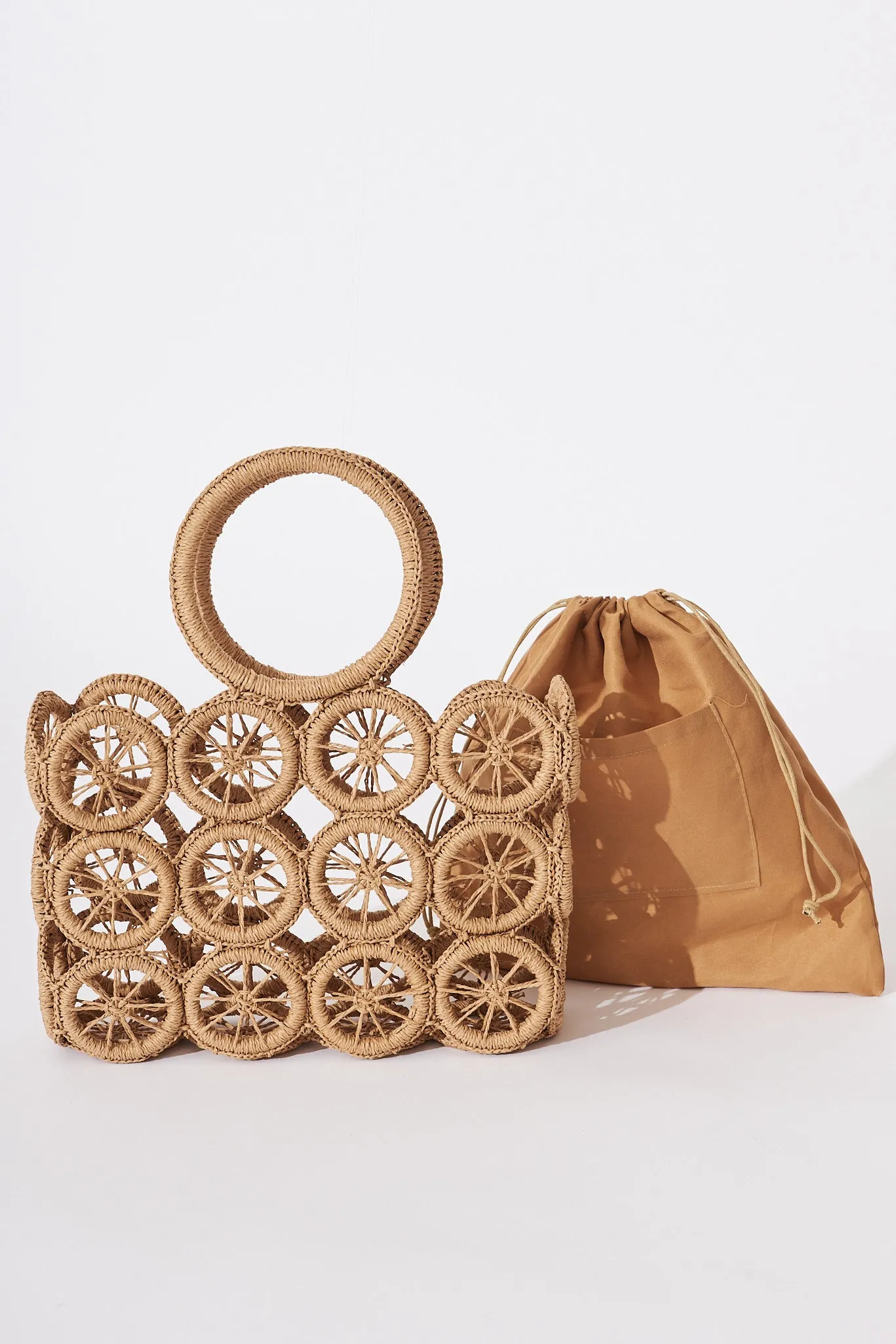 August + Delilah Kianty Straw Bag In Brown sold by St Frock product image thumbnail 5