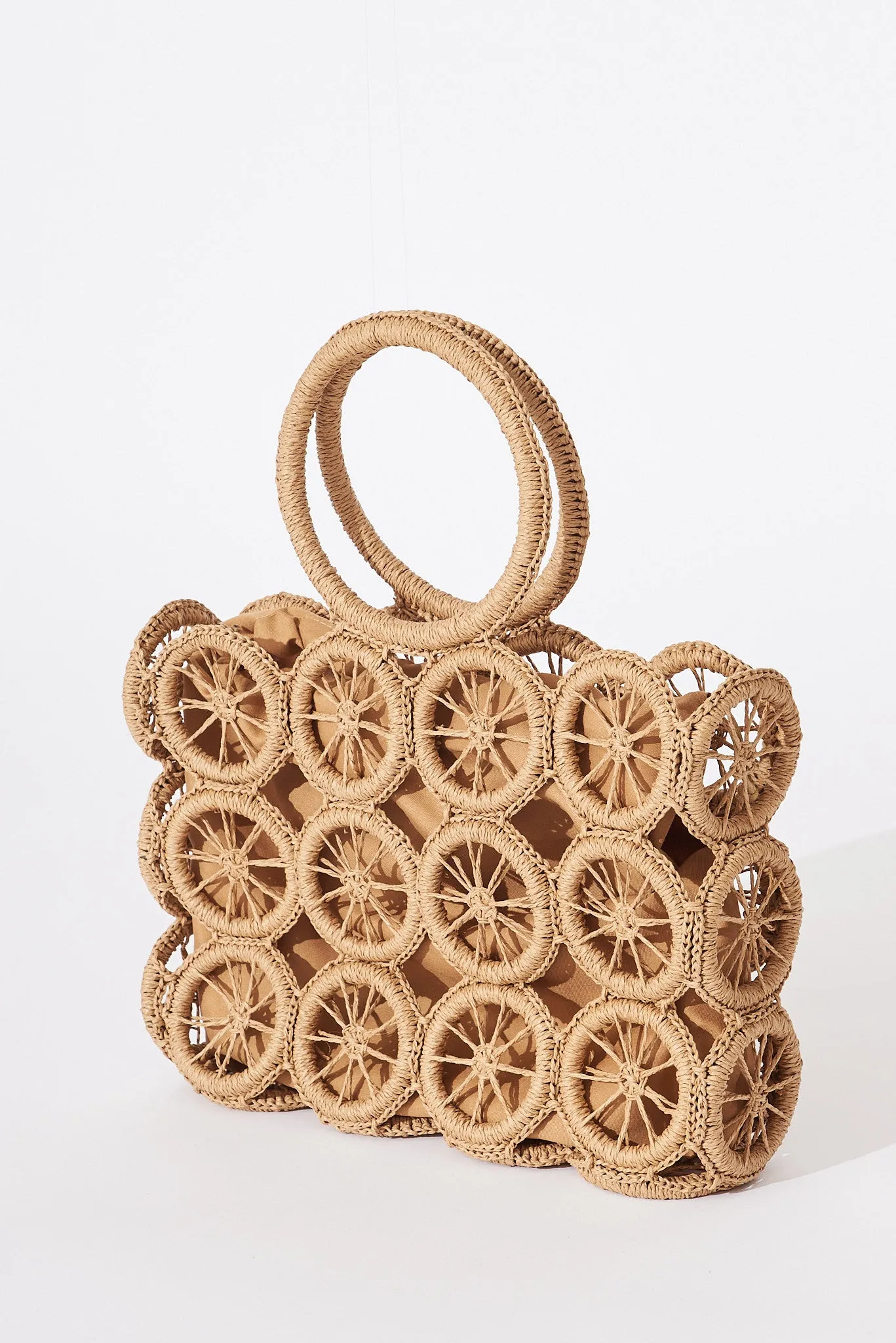 August + Delilah Kianty Straw Bag In Brown sold by St Frock product image thumbnail 4