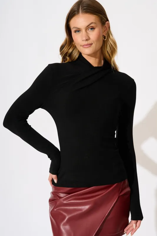 Oxford Top in Black sold by St Frock