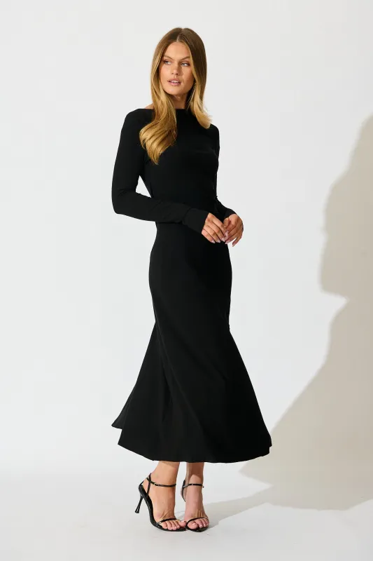 Wild Grace Maxi Dress In Black sold by St Frock