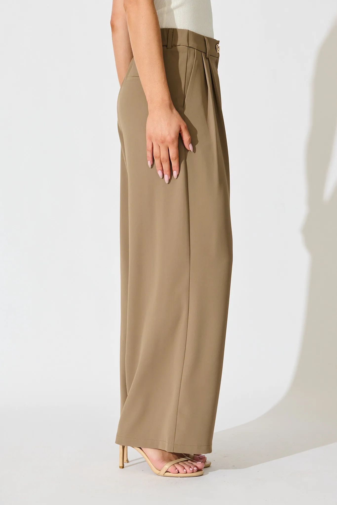 Office Hours Pant in Taupe sold by St Frock product image thumbnail 2