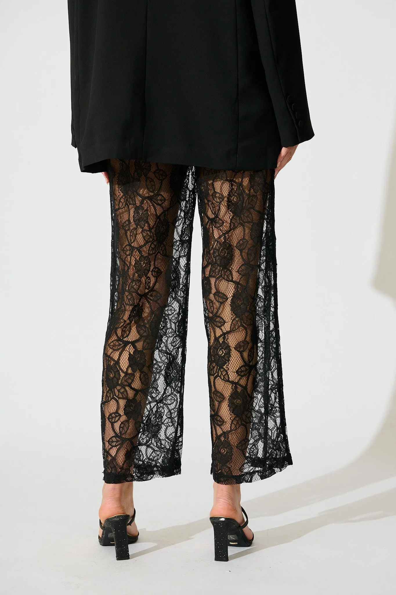 Soft Line Lace Pants In Black sold by St Frock product image thumbnail 4
