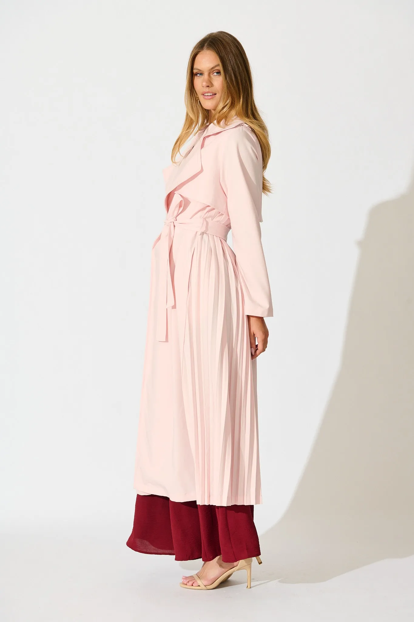 Captivating Trench Coat in Blush sold by St Frock product image thumbnail 5