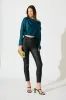 Nova Nights Top in Teal Satin sold by St Frock