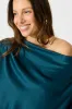 Nova Nights Top in Teal Satin sold by St Frock