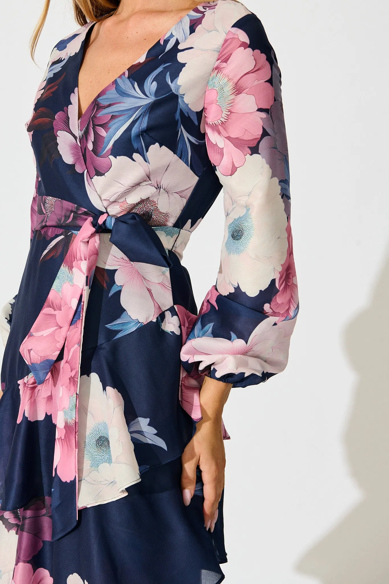 Twilight Petals Midi Dress in Navy Floral sold by St Frock product image thumbnail 5