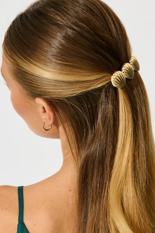 Shelly Barrette Hair Clip in Gold sold by St Frock