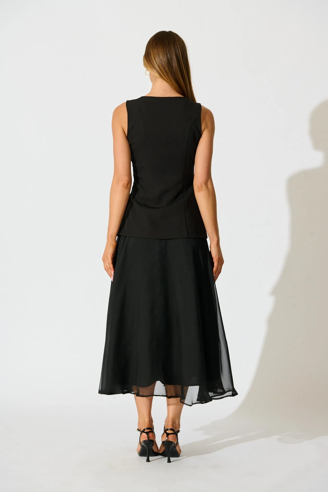 Oceana Maxi Dress in Black sold by St Frock product image thumbnail 4