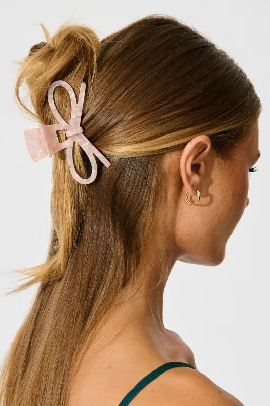 Sally Hair Claw in Blush Pink sold by St Frock